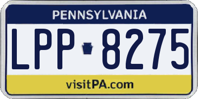 PA license plate LPP8275