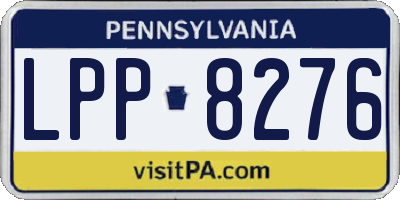 PA license plate LPP8276