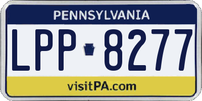 PA license plate LPP8277