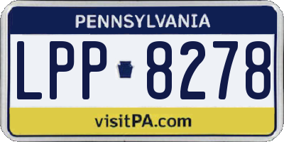 PA license plate LPP8278
