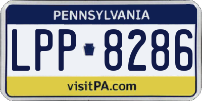 PA license plate LPP8286