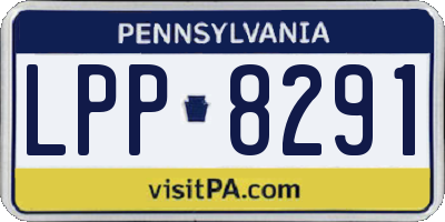 PA license plate LPP8291