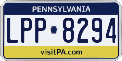 PA license plate LPP8294