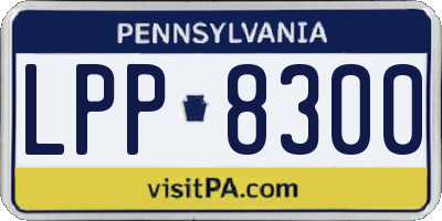 PA license plate LPP8300