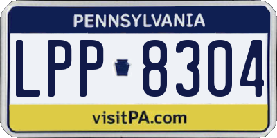 PA license plate LPP8304