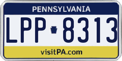 PA license plate LPP8313