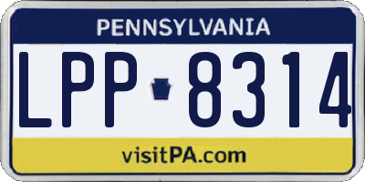 PA license plate LPP8314