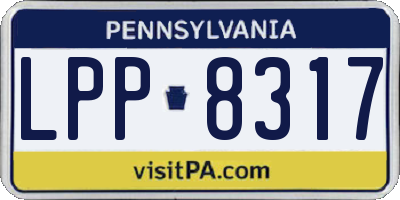 PA license plate LPP8317