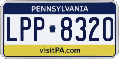 PA license plate LPP8320