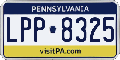 PA license plate LPP8325