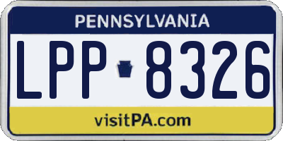 PA license plate LPP8326