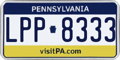 PA license plate LPP8333