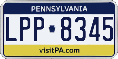 PA license plate LPP8345