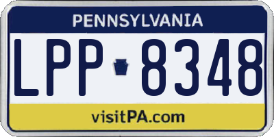 PA license plate LPP8348