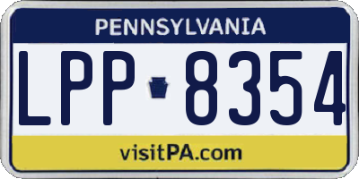 PA license plate LPP8354