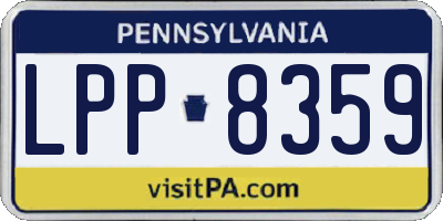 PA license plate LPP8359