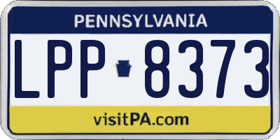 PA license plate LPP8373