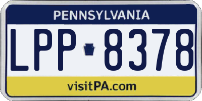 PA license plate LPP8378