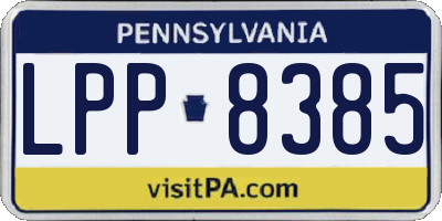 PA license plate LPP8385