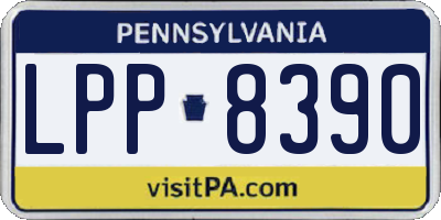 PA license plate LPP8390