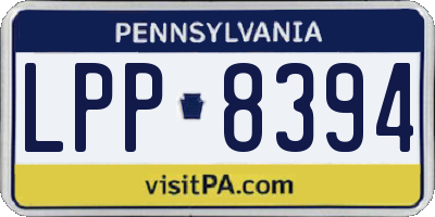 PA license plate LPP8394