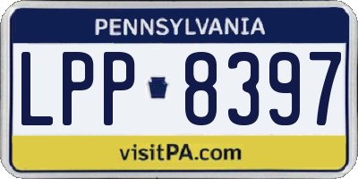 PA license plate LPP8397