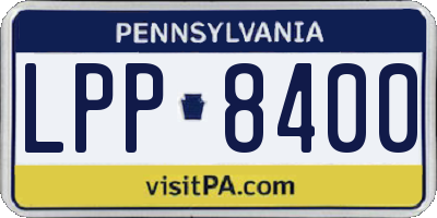PA license plate LPP8400