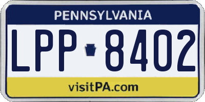 PA license plate LPP8402