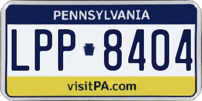PA license plate LPP8404
