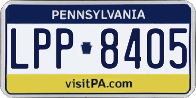 PA license plate LPP8405