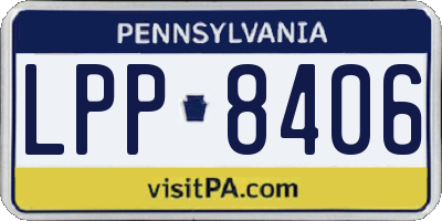 PA license plate LPP8406