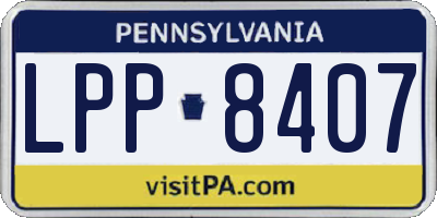 PA license plate LPP8407