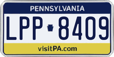 PA license plate LPP8409