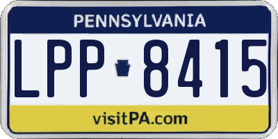 PA license plate LPP8415