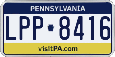PA license plate LPP8416