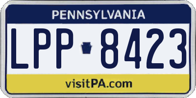 PA license plate LPP8423