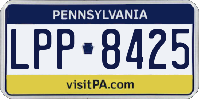 PA license plate LPP8425