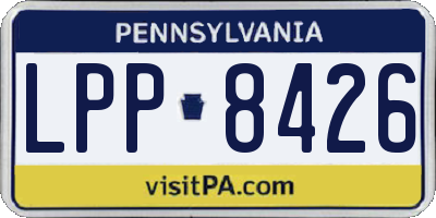 PA license plate LPP8426