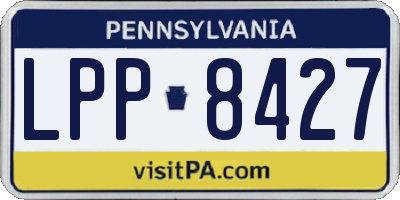 PA license plate LPP8427