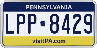 PA license plate LPP8429