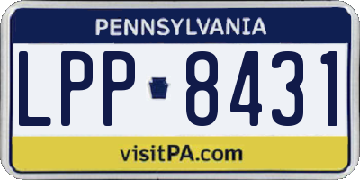 PA license plate LPP8431