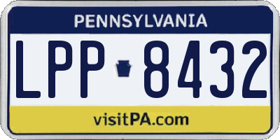 PA license plate LPP8432