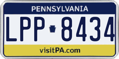 PA license plate LPP8434