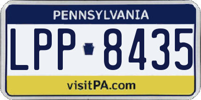 PA license plate LPP8435