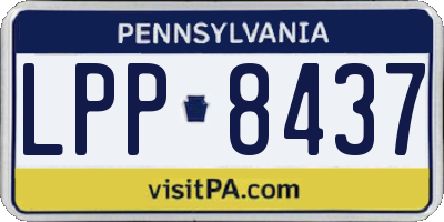 PA license plate LPP8437