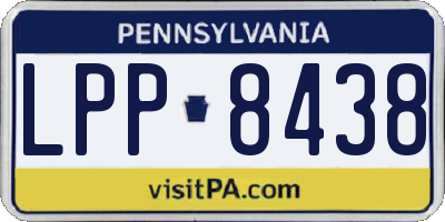 PA license plate LPP8438