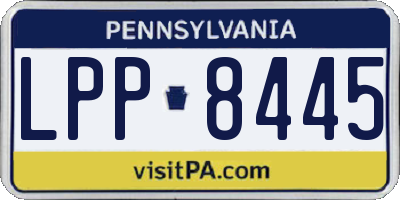 PA license plate LPP8445