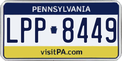 PA license plate LPP8449