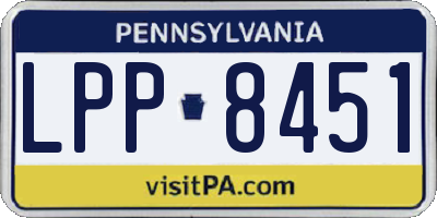 PA license plate LPP8451