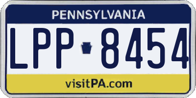 PA license plate LPP8454